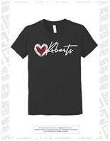 Roberts Elementary Paw Print Heart Tee