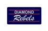 Swayze Crazies Diamond Rebels Metal License Plate