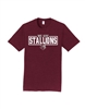 We Are Stallions Tee in Maroon