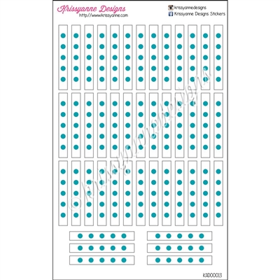 Daily Checklist Stickers - 5 Dots - June - Set of 45