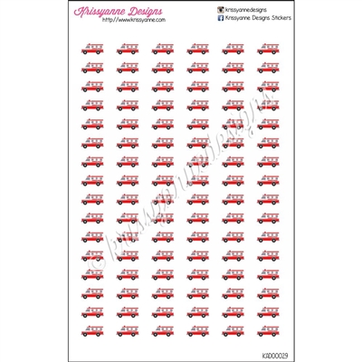 Mini Ambulance Cutout Stickers - Set of 96