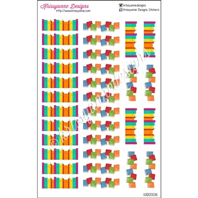 Book Diecut Strips - Set 2 - Set of 32