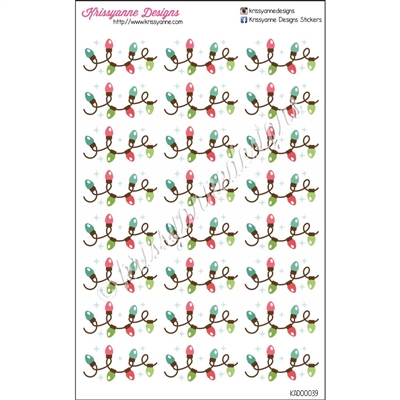 Christmas Light Diecut Strips - Set of 24