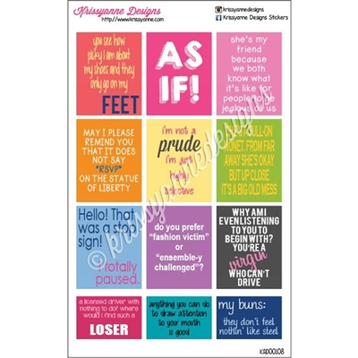 Movie Quote Stickers - Clueless Inspired