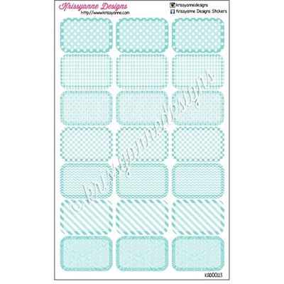 Round Corner Half Box - Light Blue (EC Jan) - Set of 21