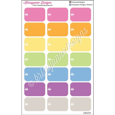 Round Corner Half Box Icons - Printers - Set of 21