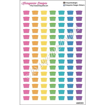 Small Rainbow Laundry Baskets - Set of 105