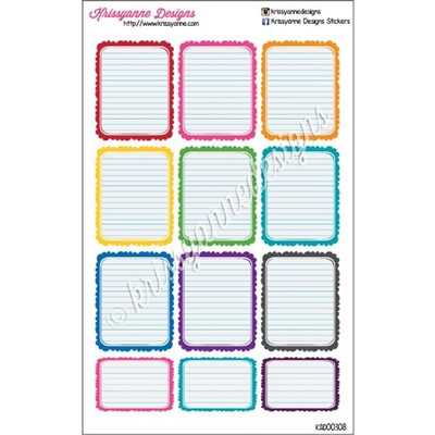 Full Box Scalloped Notebook Boxes - Bold Set of 12