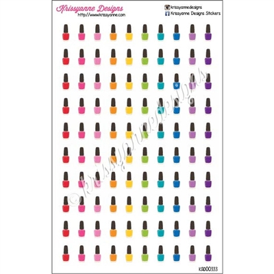 Cutout Icons - Rainbow Nail Polish - Set of 100