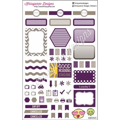 KAD Weekly Planner Set - Purple and Taupe