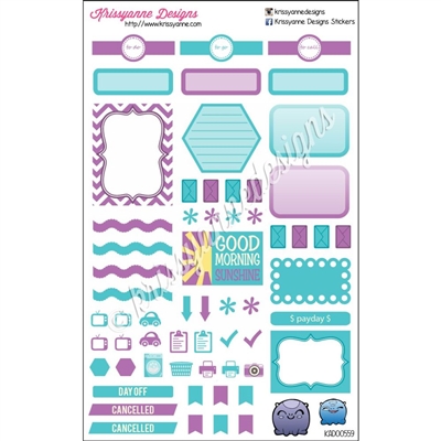 KAD Weekly Planner Set - Purple and Blue