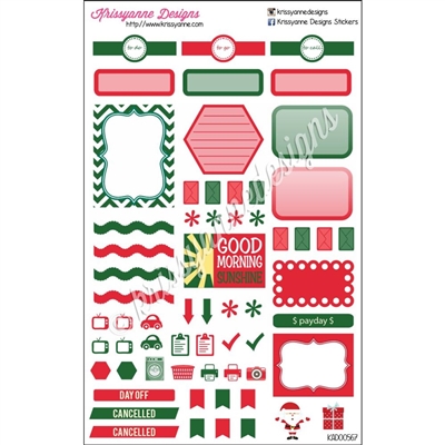 KAD Weekly Planner Set - Red and Green