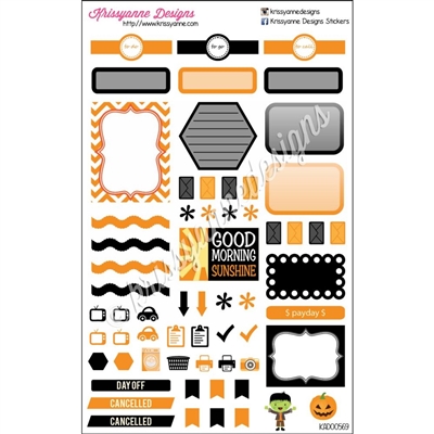 KAD Weekly Planner Set - Black and Orange