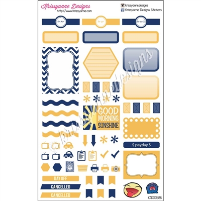 KAD Weekly Planner Set - Navy and Gold