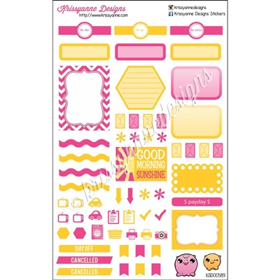 KAD Weekly Planner Set - Hot Pink and Gold