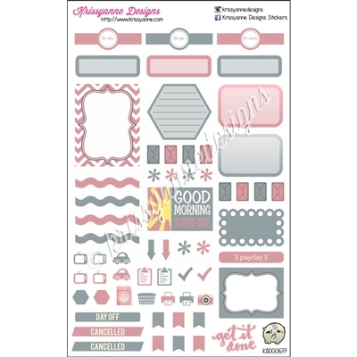 KAD Weekly Planner Set - Gray and Pink