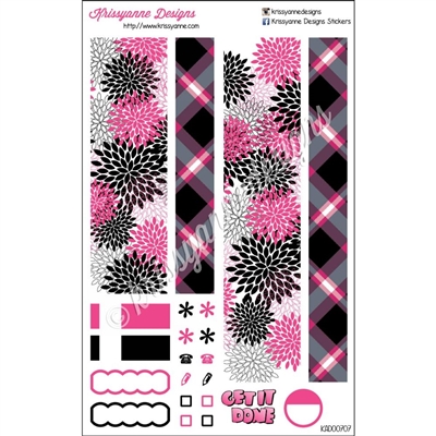 KAD Weekly Decoration Set - EC - Hot Pink and Black