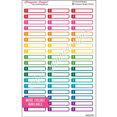 Small Color Block Reminder Stickers - Set of 54