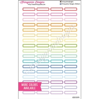 Blank Mini Event Stickers - Pastel Rainbow Outline - Set of 68