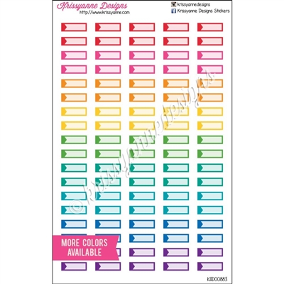 Extra Small Important Reminder Event Stickers - Bold Rainbow - Set of 90