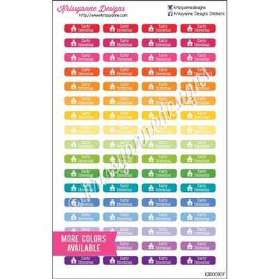 Early Dismissal Mini Event Stickers - Bold Rainbow - Set of 68