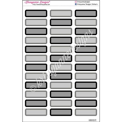 Event Stickers - Grayscale - Set of 36