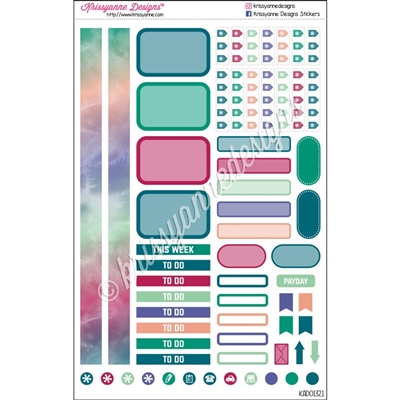 KAD Personal Weekly Planner Set - Cool Gemtones