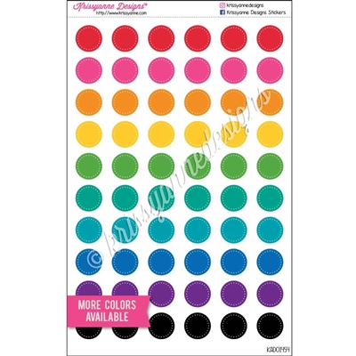 Dotted Circle Event Stickers - Set of 60