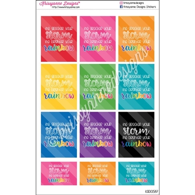 Quote Stickers - Brighter Your Rainbow