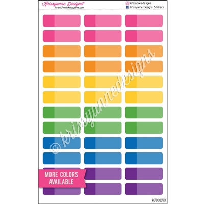 Color Block Event Stickers with Overlay - Set of 36