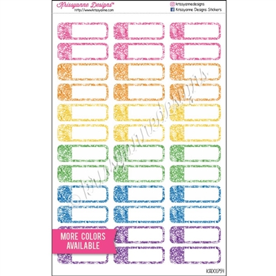 Color Coordinating Event Stickers - Glitter - Set of 36