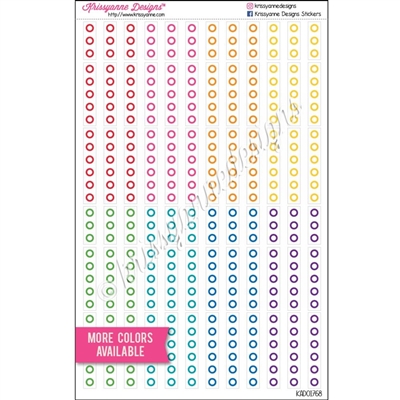 Circle Checklist Strips for LINED planners - Set of 72