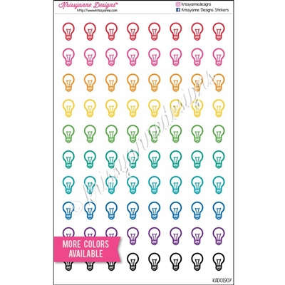 Light Bulb Cutout Stickers - Set of 80