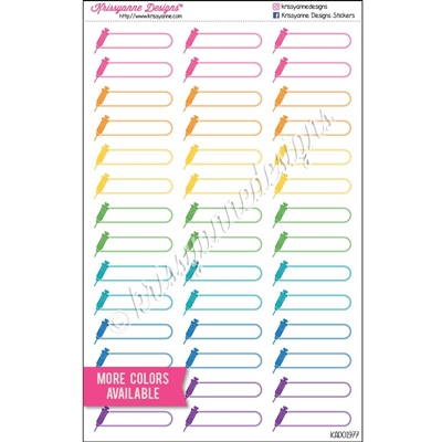 Small Rounded Event Stickers with Syringe Icon - Set of 42