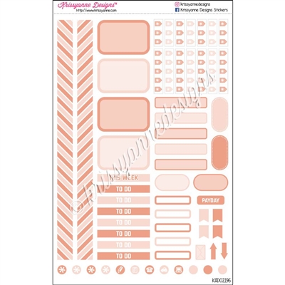 Gemtone KAD Personal Weekly Planner Set - Peach