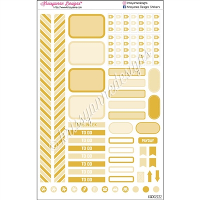 Gemtone KAD Personal Weekly Planner Set - Mustard