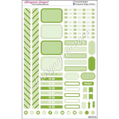 Gemtone KAD Personal Weekly Planner Set - Green