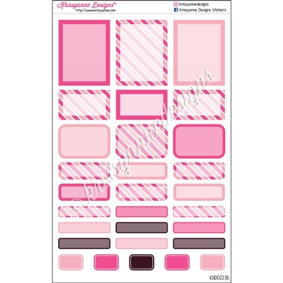 Functional Sticker Sampler - KAD Pink - Set of 29