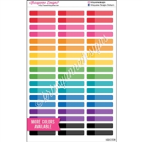 Small Color Block Event Stickers with Overlay - Set of 54