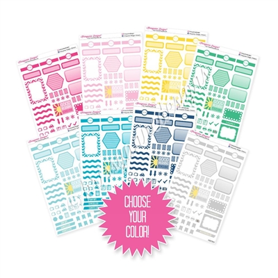 KAD Monochrome Weekly Planner Set - Colorful