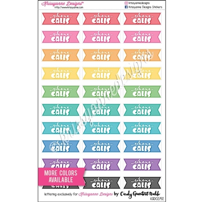 Phone Calls Flags with Square Edge - Set of 30