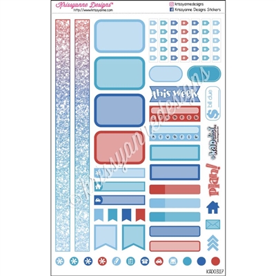 KAD Personal Weekly Planner Set - Nautical Glitter