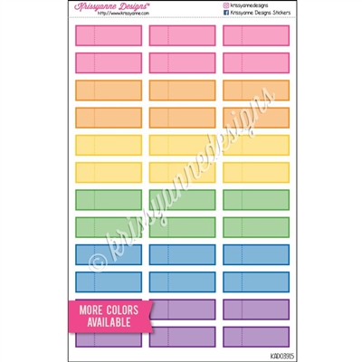 Dotted Color Block Event Stickers - Set of 36