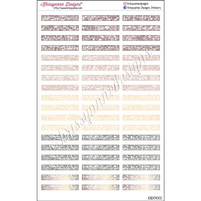 Blank Deco Headers - November Glitter - Set of 54