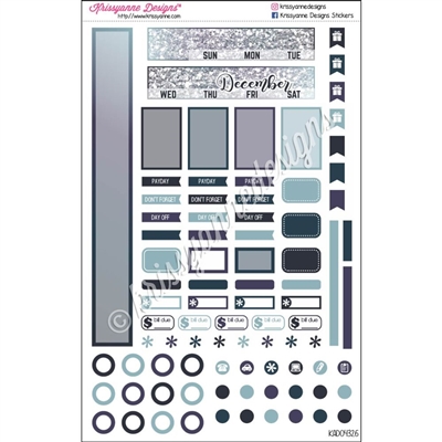 KAD Monthly Skeleton - SMC Personal Monthly - December Glitter