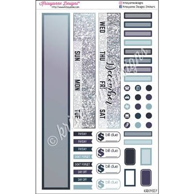 KAD Monthly Skeleton - SMC A5 Monthly - December Glitter