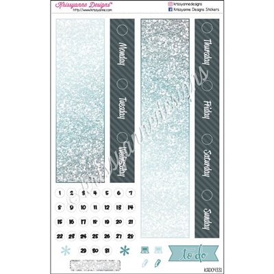 Date Cover Decoration Set - Winter Glitter