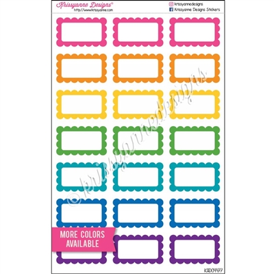 Half Box Scallop Outlines - Set of 21