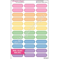 Rounded Event Stickers with Overlay - Set of 36