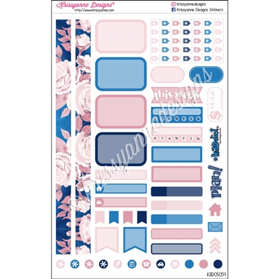 KAD Personal Weekly Planner Set - Rose Gold and Navy